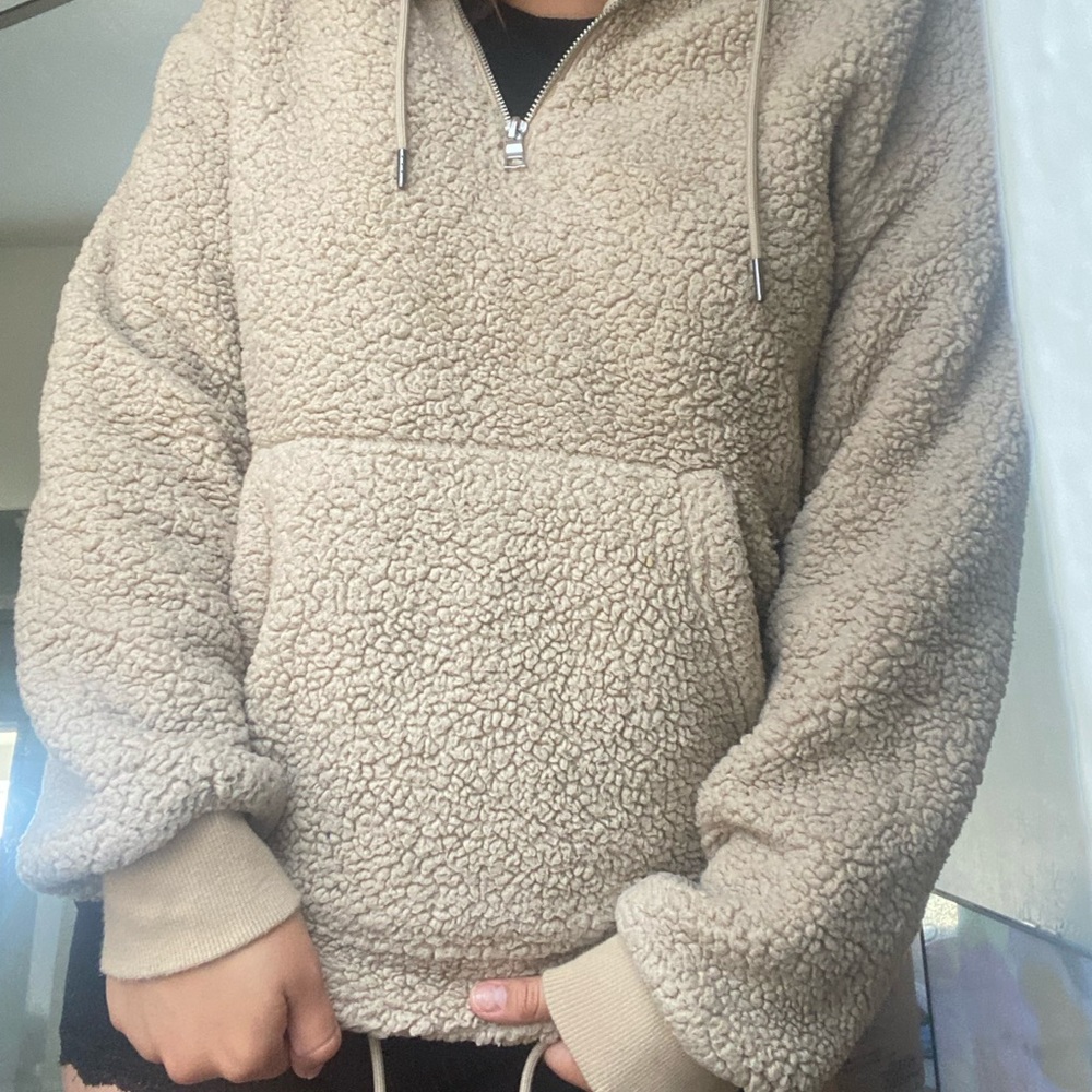 Fluffy coat jacket